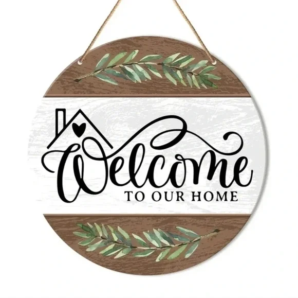 Welcome To Our Home Door Hanger - Picture 1 of 2